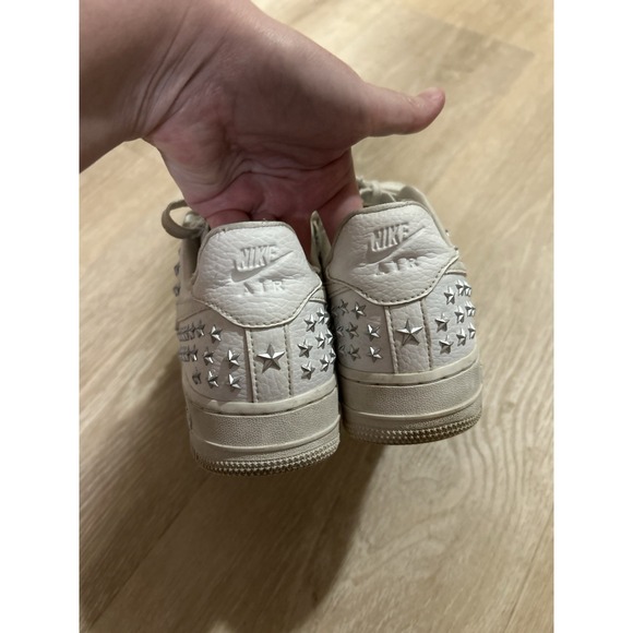 Women's White Nike Star Studded Air Force 1s - Picture 4 of 5